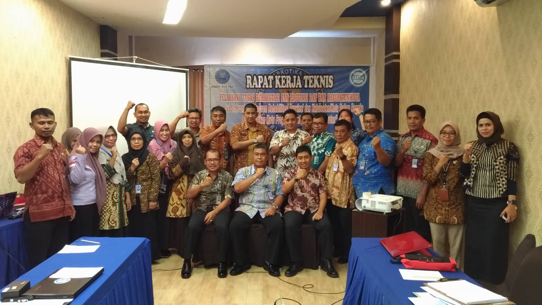 Rapat Kerja Teknis Pelaksana Tugas Rehabilitasi BNN Provinsi dan BNN Kabupaten/Kota se-Sulawesi Tenggara
