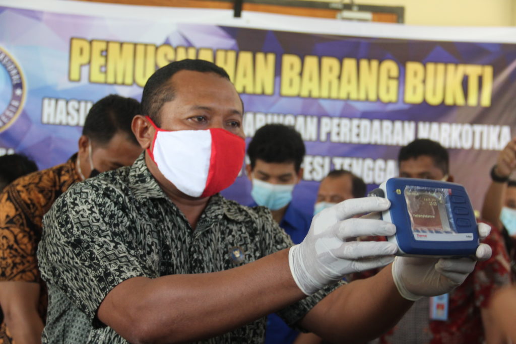 BNNP Sultra Musnahkan Barang Bukti Narkotika Golongan I Jenis Sabu Sebanyak 951,27 gram
