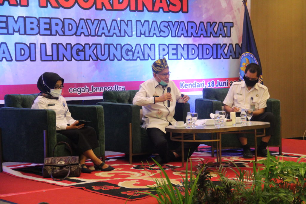 Bidang P2M BNNP Sultra Gelar Rapat Koordinasi Program Pemberdayaan Masyarakat Anti Narkoba Di Lingkungan Pendidikan
