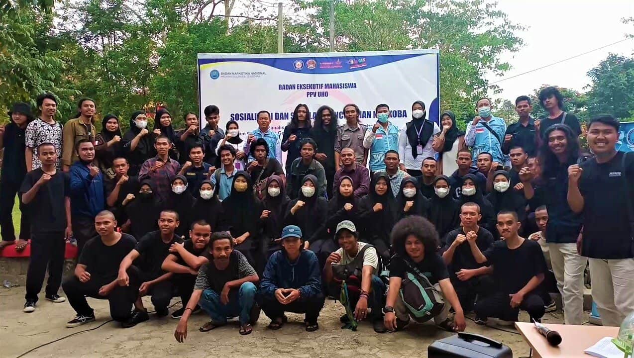 Ratusan Mahasiswa Baru Program Pendidikan Vokasi Universitas Halu Oleo Dibekali Sosialisasi dan Simulasi Pencegahan Narkoba