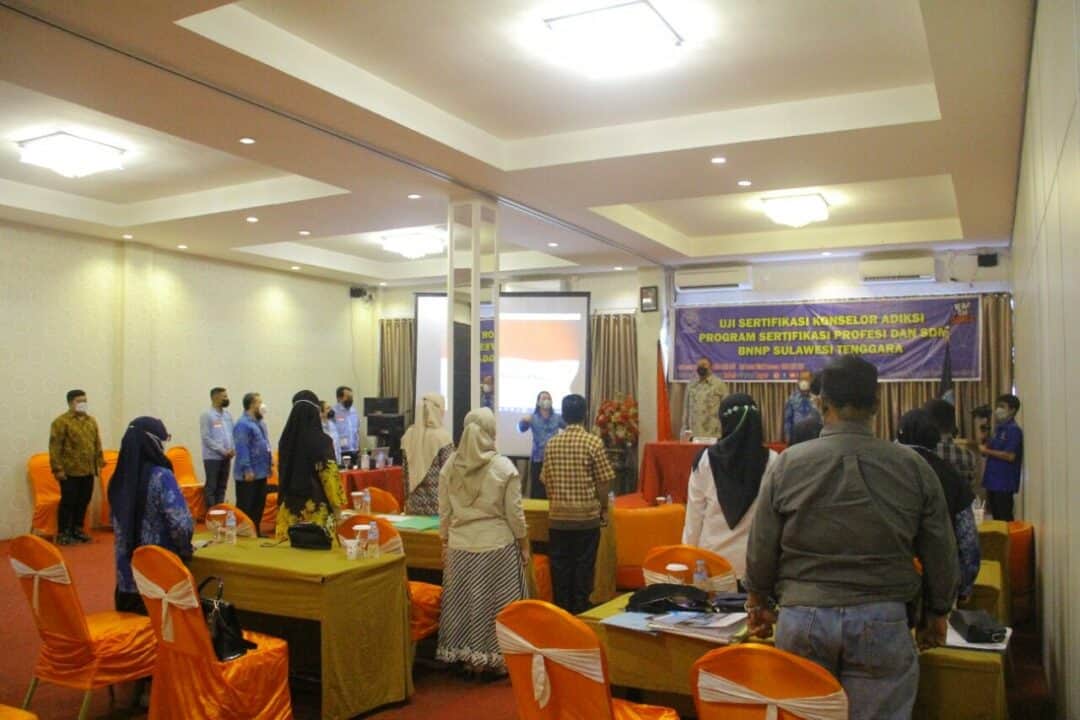 BNNP Sultra Gelar Uji Sertifikasi Konselor Adiksi Program Sertifikasi Profesi dan SDM BNNP Sultra BNNP Sultra Gelar Uji Sertifikasi Konselor Adiksi Program Sertifikasi Profesi dan SDM BNNP Sultra