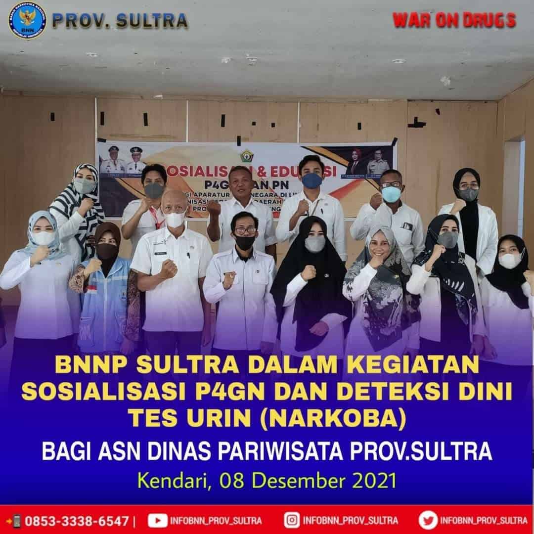 BNNP Sultra Sasar Dinas Pariwisata Prov. Sultra Untuk Diberikan Sosialisasi Inpres Nomor 2 Tahun 2020 tentang RAN P4GN dan PN Tahun 2020-2024 BNNP Sultra Sasar Dinas Pariwisata Prov. Sultra Untuk Diberikan Sosialisasi Inpres Nomor 2 Tahun 2020 tentang RAN P4GN dan PN Tahun 2020-2024