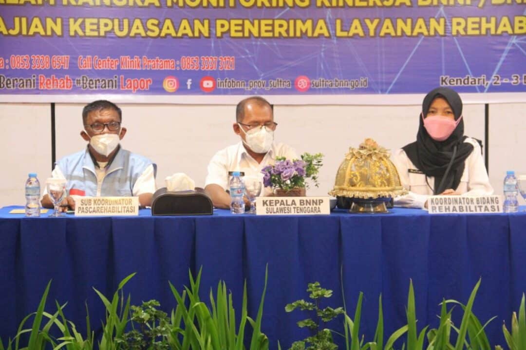BNNP Sultra Gelar Kegiatan Rapat Kerja Bidang Rehabilitasi Bagi Pelaksana Tugas Rehabilitasi BNNP Sultra dan BNN Kabupaten/Kota Jajaran Tahun 2021