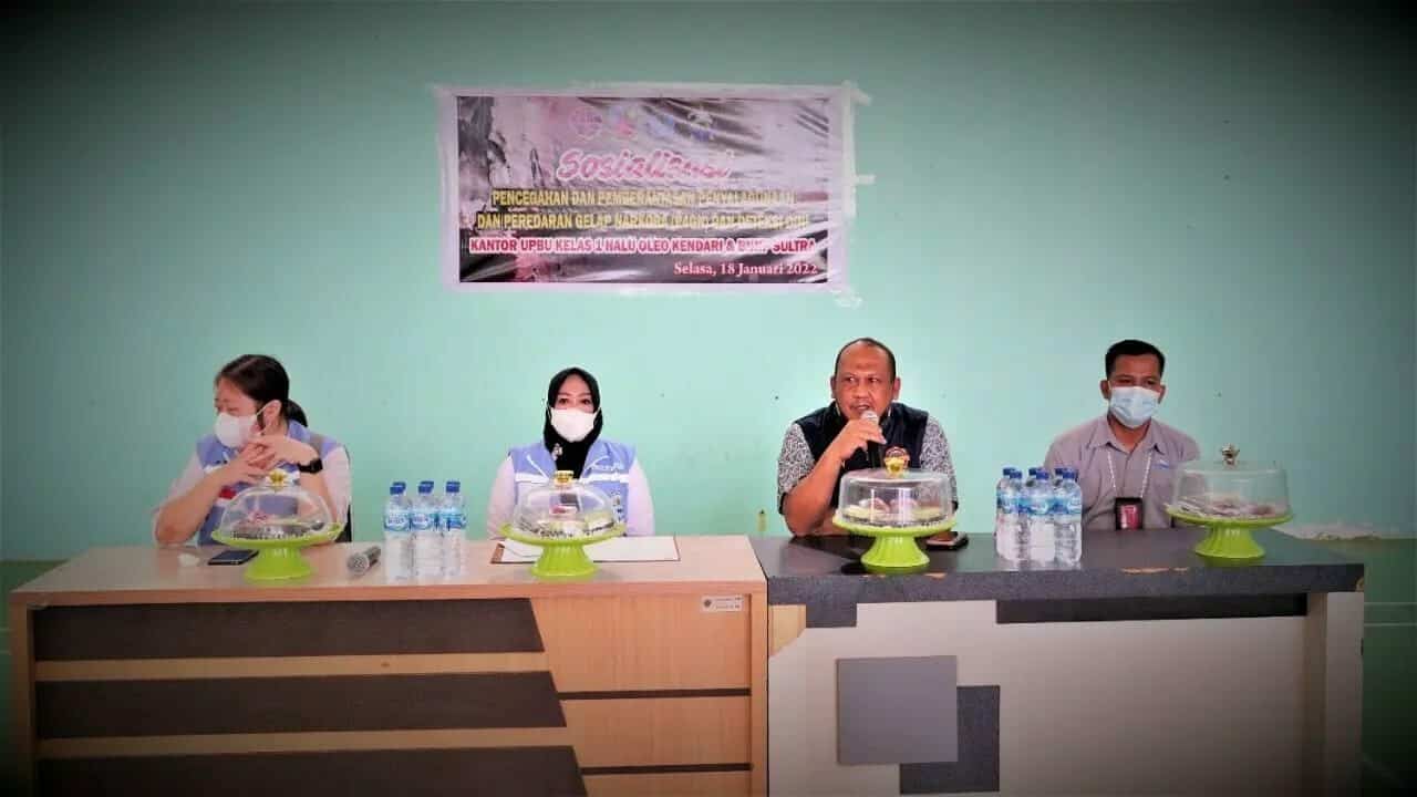 Kantor UPBU Kelas 1 HaluOleo Kendari  Gandeng BNNP Sulawesi Tenggara Gelar Sosialisasi P4GNdan Deteksi Dini (Tes Urin Narkoba)